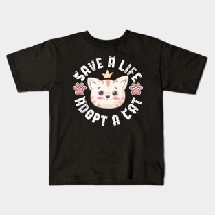 Save A Life Adopt A Cat Kids T-Shirt